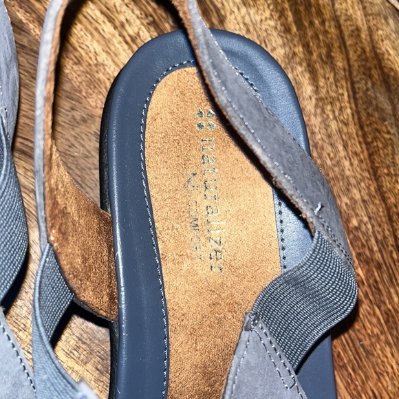 NWOT Naturalizer N5 Comfort with Boho Grey Suede Bottom is Tan Leather Size 10W - Picture 3 of 6